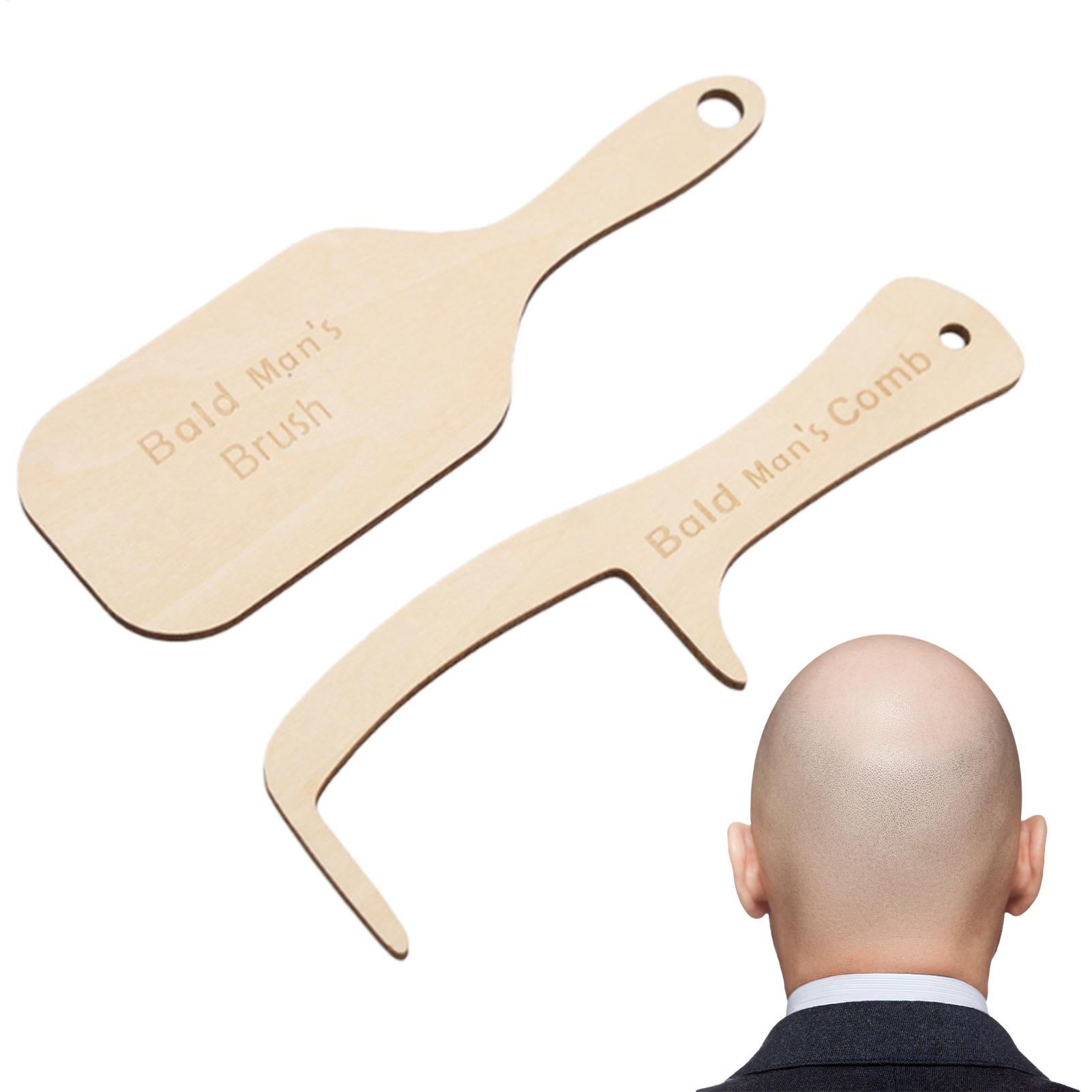 Men'S Grooming Brush - 2개입 재미있는 대머리 남자 미용 도구,