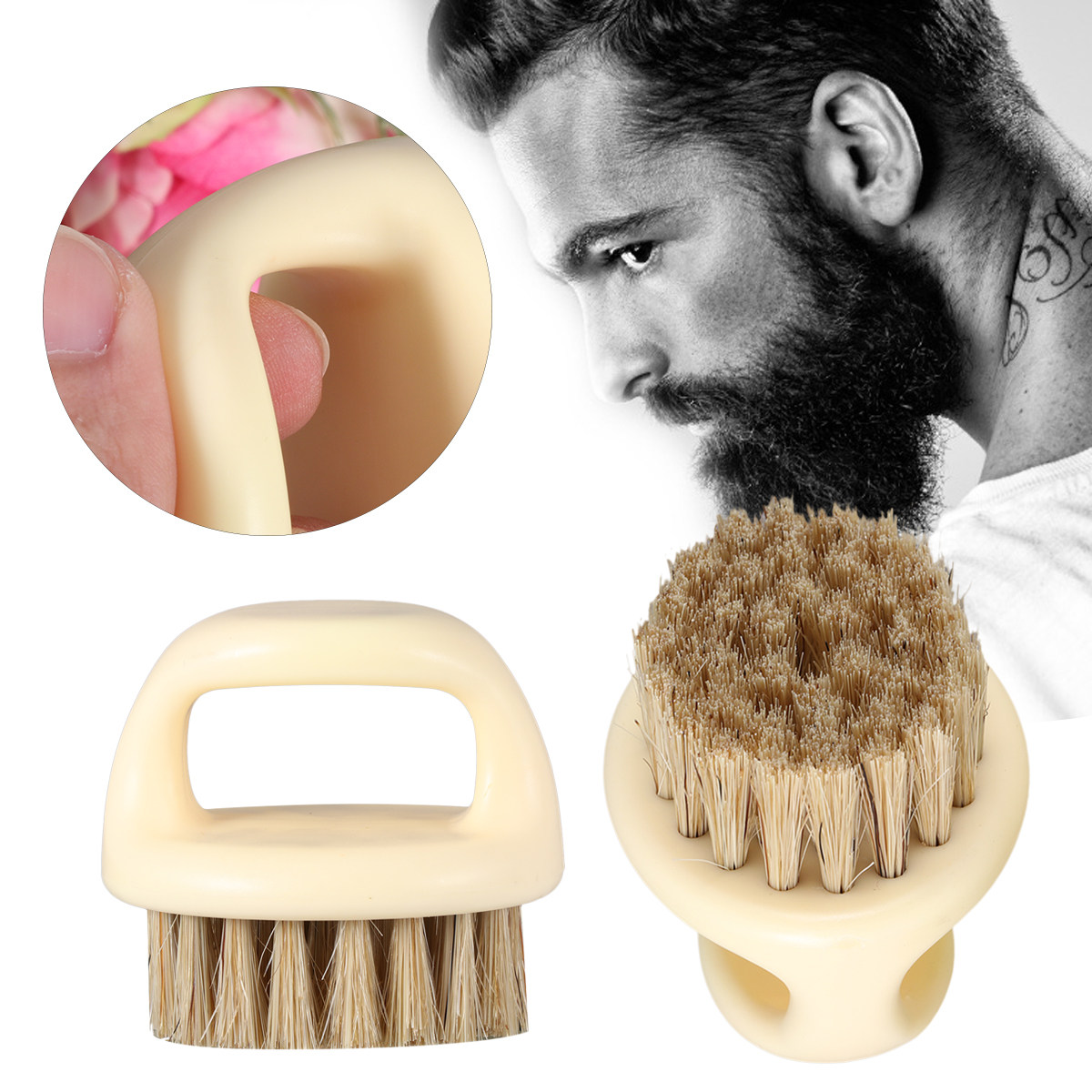 남성용 2종 수염 브러쉬 세트, 프리미엄 품질 나무 손 - Men'S Grooming Brush 리뷰 및 가격