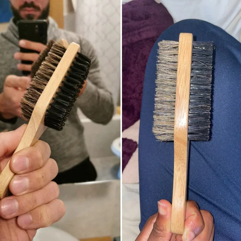 남성용 자연 나무 손잡이와 강모가 있는 수염 브러시 ( - Men'S Grooming Brush 리뷰 및 가격