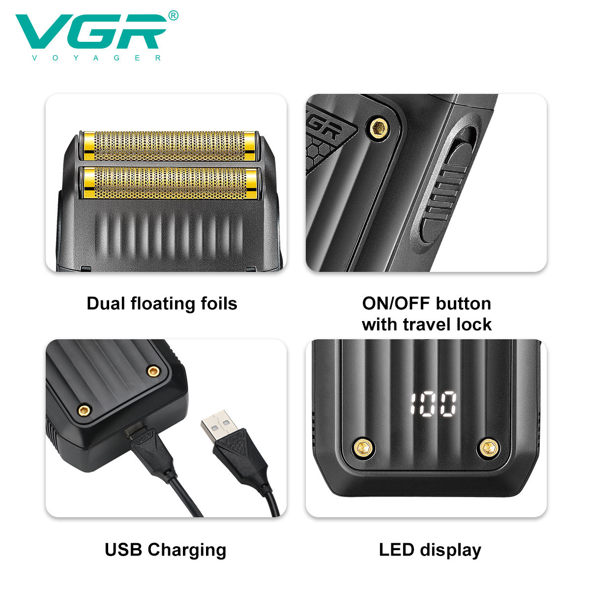 VGR 363 전기 면도기, 전문 헤어 트리머, 충전식 - Men'S Grooming Razor 리뷰 및 가격