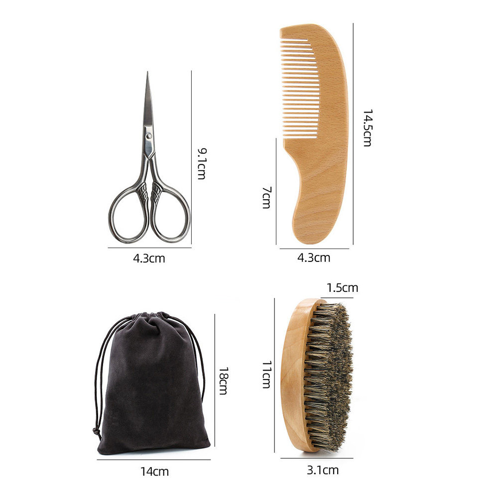 남성용 전문 수염 관리 세트 1세트, 나무 빗, 브러쉬 - Men'S Grooming Brush 리뷰 및 가격